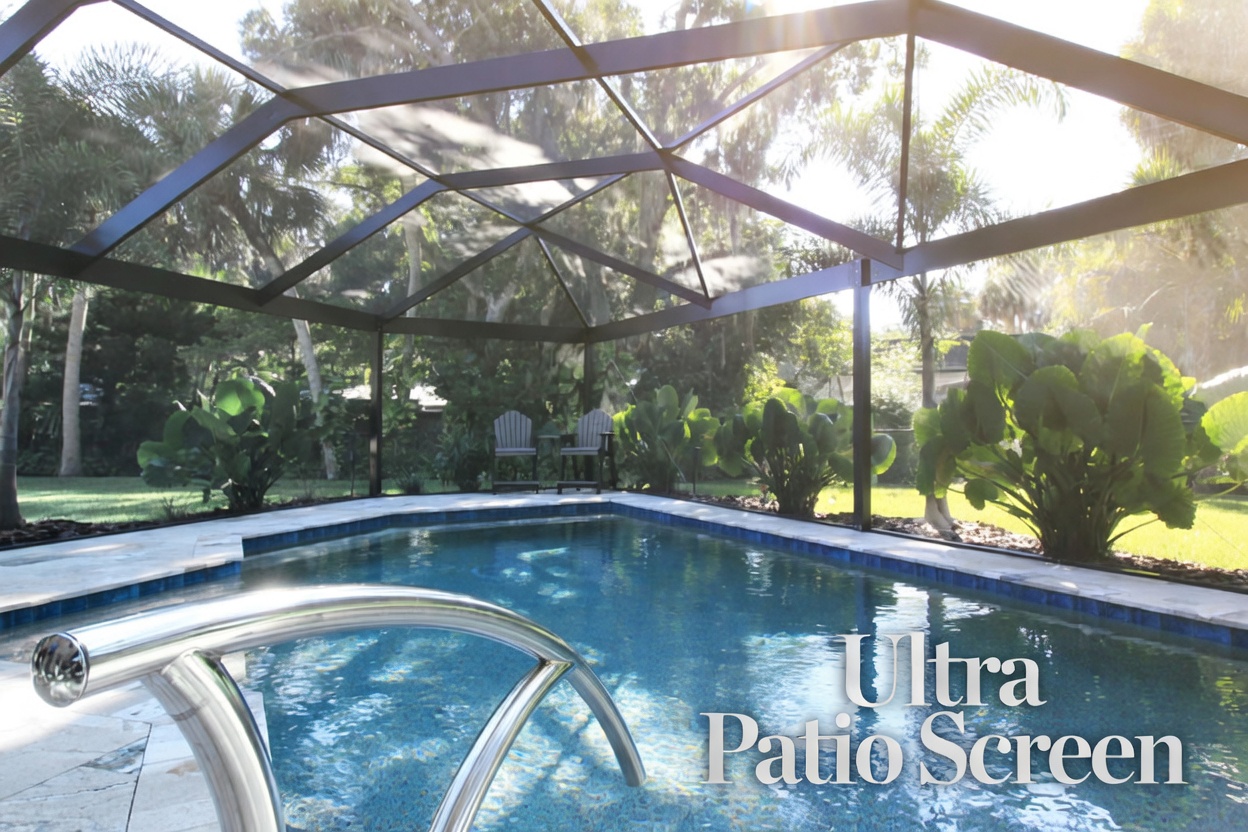 Beautiful pool enclosure using Ultra Patio screen